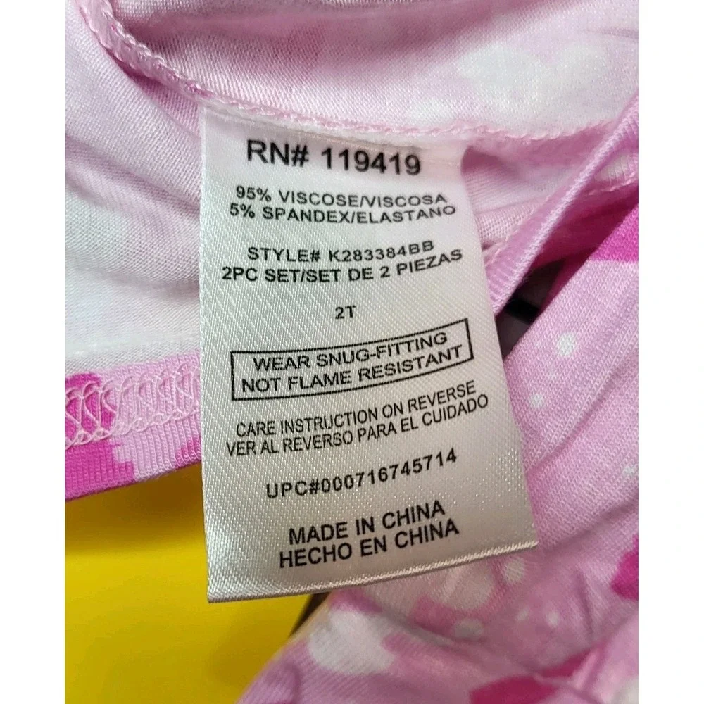 Barbie Size 2T Girl's Long Sleeve Pink 2-Piece Pajama Set‎ - NWT